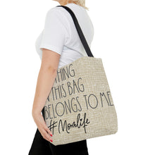 Load image into Gallery viewer, Nothing In This Bag Belongs to Me Tan Tote Bag
