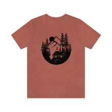 Load image into Gallery viewer, Cabin in The Woods Sketch Men&#39;s Short Sleeve Graphic Tee
