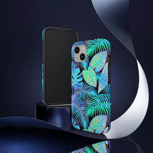 Neon Blue Jungle Tough Phone Case, Case-Mate