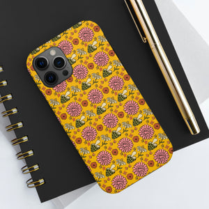 Retro 70's Mushrooms and Flowers Tough Phone Case, Case-Mate