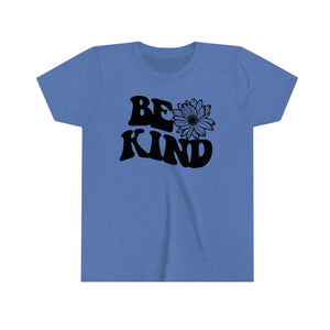 Be Kind Sunflower Graphic Youth Girls Retro T-shirt