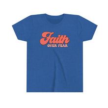 Load image into Gallery viewer, Faith Over Fear Youth Girls Retro T-shirt
