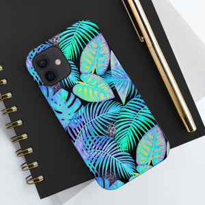 Neon Blue Jungle Tough Phone Case, Case-Mate