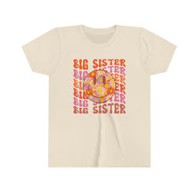 Load image into Gallery viewer, Big Sister Smiley Face Youth Girls Retro T-shirt
