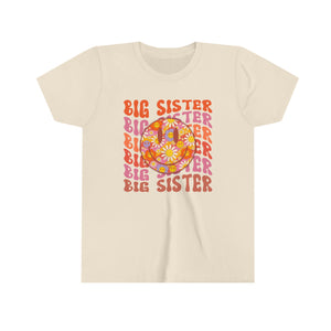 Big Sister Smiley Face Youth Girls Retro T-shirt