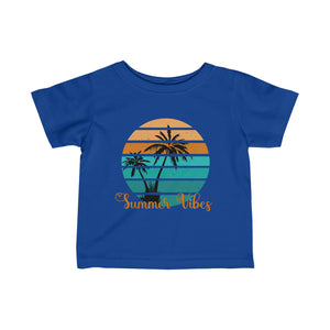 Summer Vibes Palm Tree Infant Fine Jersey Tee