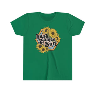 Here Comes The Sun Girls Youth Retro T-shirt