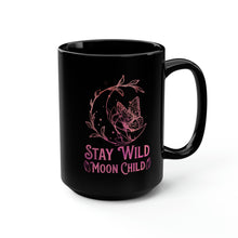 Load image into Gallery viewer, Stay Wild Celestial Pink Black Mug, 15oz
