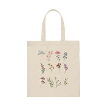 Load image into Gallery viewer, Vintage Flowers Canvas Tote Bag
