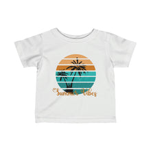 Load image into Gallery viewer, Summer Vibes Palm Tree Infant Fine Jersey Tee
