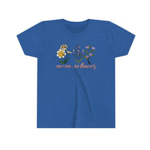 Load image into Gallery viewer, No Rain No Flowers Girls Youth Retro T-shirt
