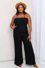 Load image into Gallery viewer, White Birch Full Size Halter Neck Wide Leg Jumpsuit with Pockets
