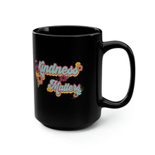 Load image into Gallery viewer, Kindness Matters Retro Black Mug, 15oz
