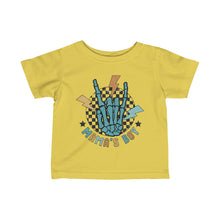 Load image into Gallery viewer, Mamas Boy Skeleton Hand Infant Fine Jersey Tee
