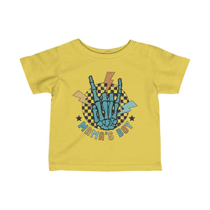 Mamas Boy Skeleton Hand Infant Fine Jersey Tee