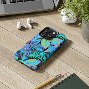 Neon Blue Jungle Tough Phone Case, Case-Mate