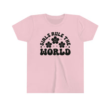 Load image into Gallery viewer, Girls Rule The World Youth Girls Retro T-shirt
