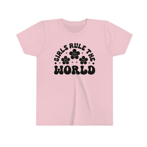 Girls Rule The World Youth Girls Retro T-shirt