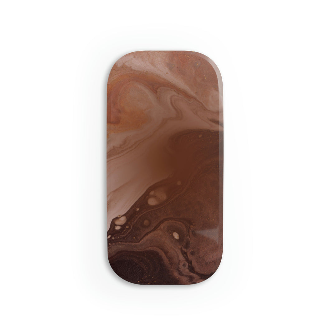 Brown Marble Phone Click-On Grip