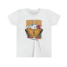 Load image into Gallery viewer, Dreamer Yellow Butterfly Youth Girls Retro T-shirt
