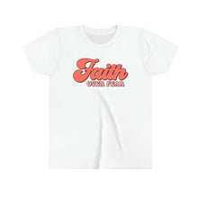 Load image into Gallery viewer, Faith Over Fear Youth Girls Retro T-shirt
