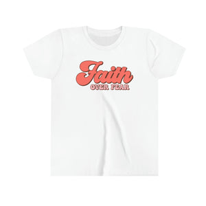 Faith Over Fear Youth Girls Retro T-shirt