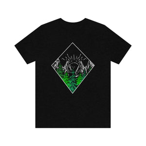 Nature Mountains Hand-Drawn Men's Short Sleeve Graphic Tee