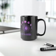 Load image into Gallery viewer, Stay Magical Celestial Purple Black Mug, 15oz
