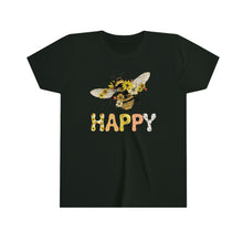 Load image into Gallery viewer, Bee Happy Youth Girls T-shirt
