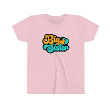 Load image into Gallery viewer, Big Sister Aqua Yellow Retro Girl&#39;s T-shirt
