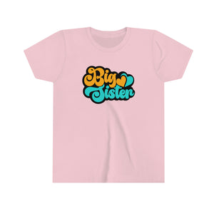 Big Sister Aqua Yellow Retro Girl's T-shirt