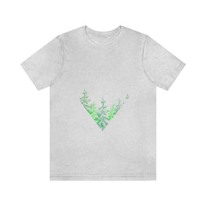 Nature Mountains Hand-Drawn Men's Short Sleeve Graphic Tee