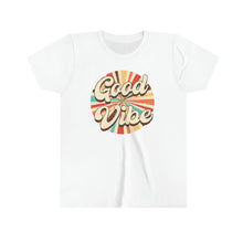 Load image into Gallery viewer, Good Vibes Girls Youth Retro T-shirt
