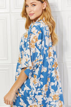 Load image into Gallery viewer, Justin Taylor Time To Grow Floral Kimono in Chambray
