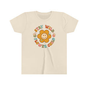 Stay Wild Flower Child Girls Youth Retro T-shirt