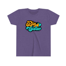 Load image into Gallery viewer, Big Sister Aqua Yellow Retro Girl&#39;s T-shirt
