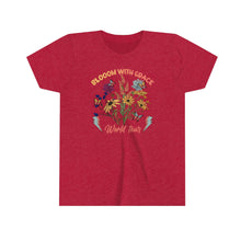 Load image into Gallery viewer, Bloom With Grace Wildflowers Youth Girls Retro T-shirt
