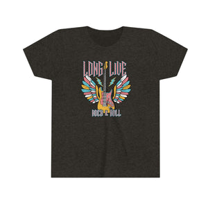 Long Live Rock N Roll Guitar Girls Youth Retro T-shirt