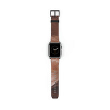 Load image into Gallery viewer, Brown Marble Faux-Leather Apple Watch Band
