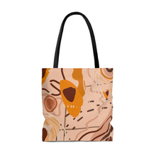 Load image into Gallery viewer, Abstract Peach and Brown High Quality Tote Bag
