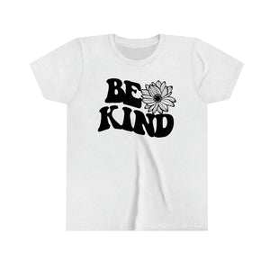 Be Kind Sunflower Graphic Youth Girls Retro T-shirt