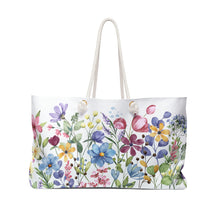 Load image into Gallery viewer, Summer Flowers Weekender/Beach Bag
