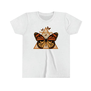 Butterfly Triangle Girls Youth Retro T-shirt