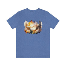 Load image into Gallery viewer, Watercolor Mountains Men&#39;s Short Sleeve Graphic Tee
