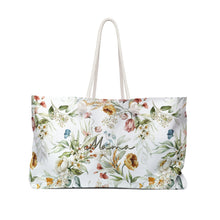 Load image into Gallery viewer, Delicate Flowers Mama Weekender/Beach Bag
