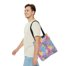 Load image into Gallery viewer, Pink and Blue Jungle Tiger High Quality Tote Bag
