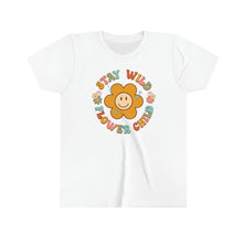 Load image into Gallery viewer, Stay Wild Flower Child Girls Youth Retro T-shirt
