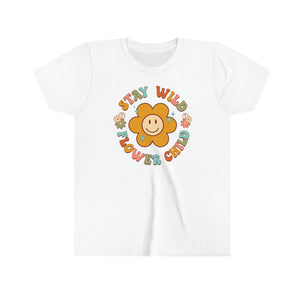 Stay Wild Flower Child Girls Youth Retro T-shirt