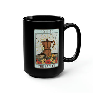 The Sanity Tarot Black Mug, 15oz