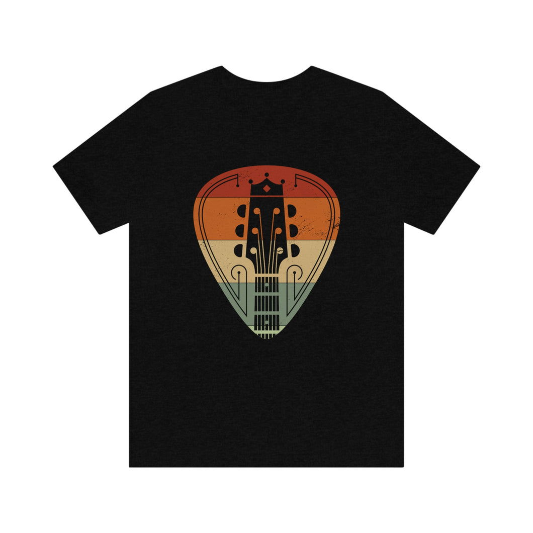 Retro Guitar Pick Men's Short Sleeve Graphic Tee